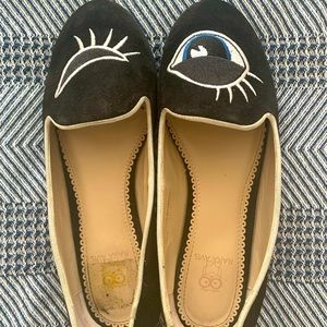 Rara Avis x Iris Apfel loafers black suede 8.5